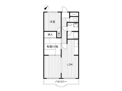 エクセル秀光(2LDK/1階)の間取り写真