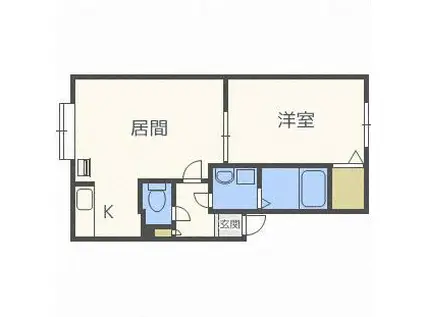白石レモンハイツ(1LDK/3階)の間取り写真