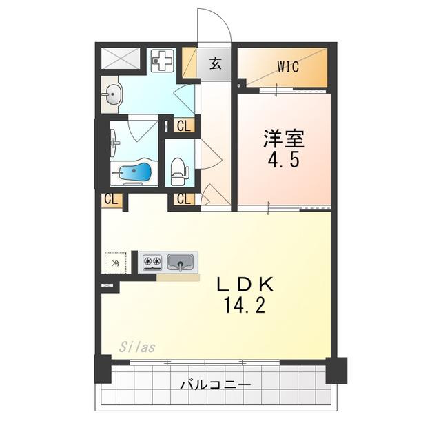ブランシエスタ山科大塚(1LDK/5階)の間取り写真