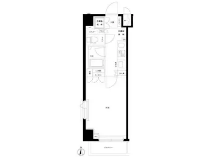 ルーブル錦糸町参番館(1K/6階)の間取り写真