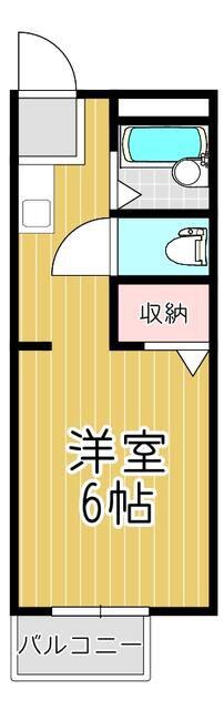 碧ハイツ(1K/2階)の間取り写真