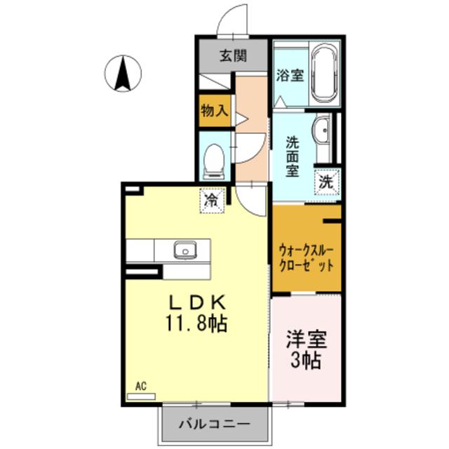 グランエトワール メゾン(1LDK/1階)の間取り写真
