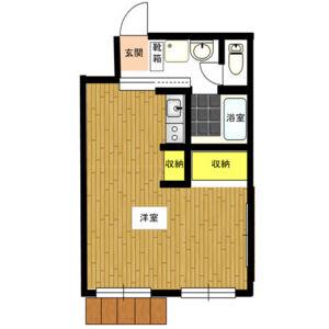 グランコール本山(ワンルーム/2階)の間取り写真
