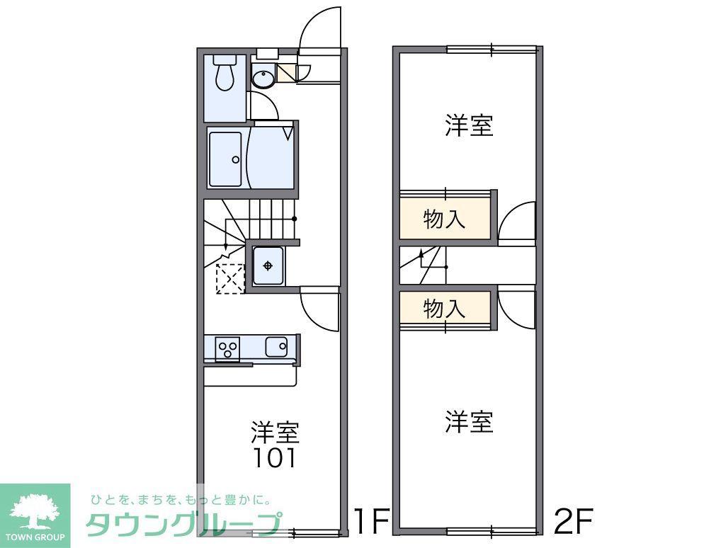 レオパレスアネシス 24979(2DK/1階)の間取り写真