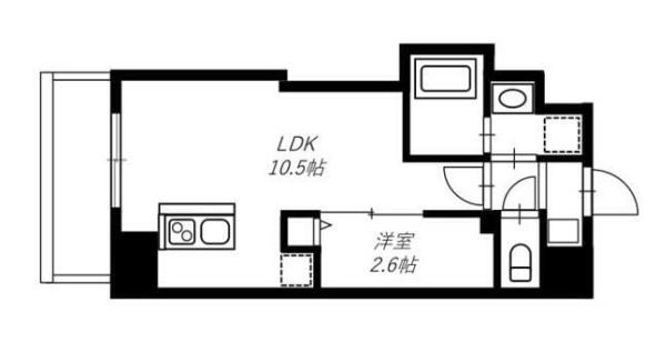 リヴシティ横濱末吉町弐番館(1LDK/3階)の間取り写真