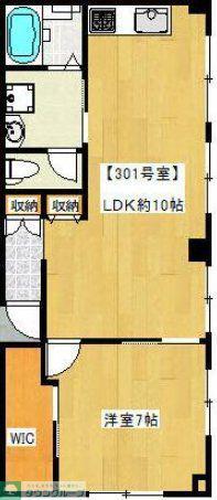 ルアーナ原市(1LDK/3階)の間取り写真