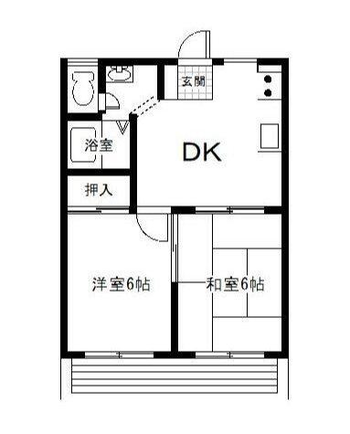 メゾンN(2DK/2階)の間取り写真