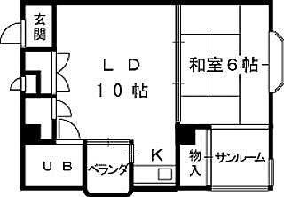 メゾン雅(1LDK/3階)の間取り写真