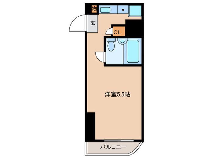 エッフェル鶴舞66(ワンルーム/7階)の間取り写真