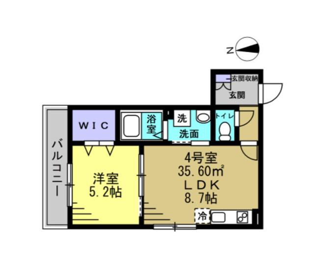 PLAISIR(1LDK/2階)の間取り写真