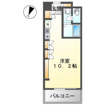 リッツィ本山(1K/4階)の間取り写真
