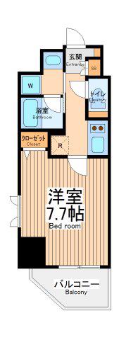 ズーム川崎セカンド(1K/8階)の間取り写真
