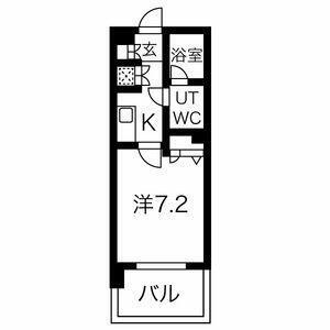 スパシエカステール横浜吉野町(1K/4階)の間取り写真
