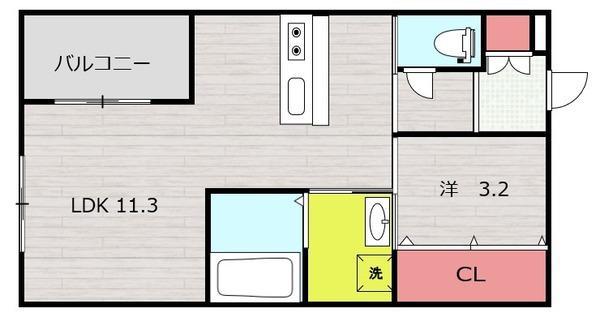 アルテマイスターレーヴⅡ(1LDK/5階)の間取り写真