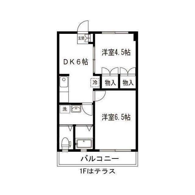 PINE´S HOUSE(2DK/1階)の間取り写真