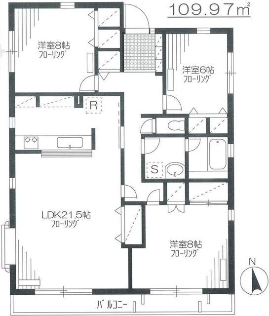 一栄ハイム(3LDK/2階)の間取り写真