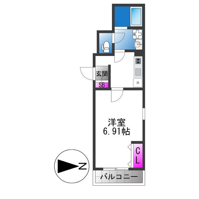 FSTYLE東大阪本庄2号館(1K/3階)の間取り写真