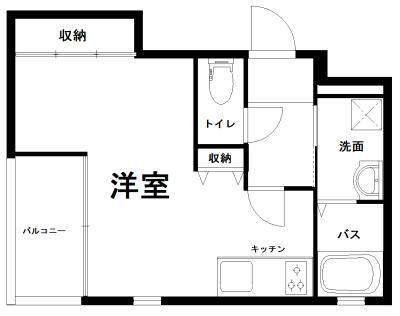 ティーエス代沢(ワンルーム/1階)の間取り写真
