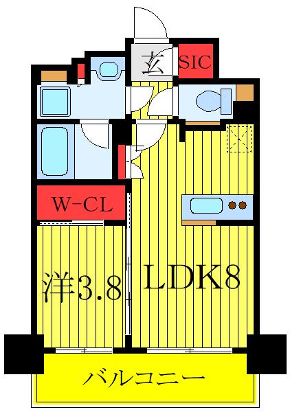 プレミスト板橋(1LDK/7階)の間取り写真