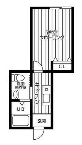 ハーモニー八王子(1K/3階)の間取り写真