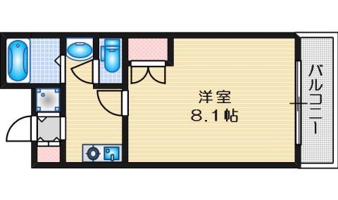 グリーンハイツ豊川II(1K/2階)の間取り写真