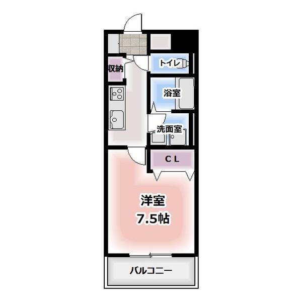 ラピュタN.S(1K/1階)の間取り写真