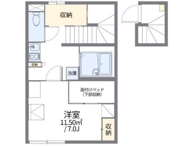 レオパレスYOU 3(1K/2階)の間取り写真