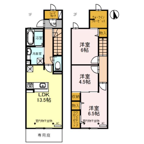 COCO泉(3LDK/1階)の間取り写真