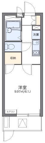 レオパレス西中洲(1K/1階)の間取り写真