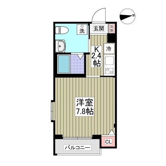 MELDIA西所沢 III(1K/1階)の間取り写真