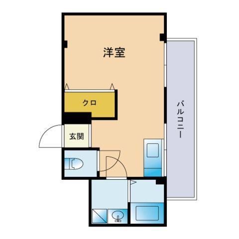 サニーコート(1K/2階)の間取り写真