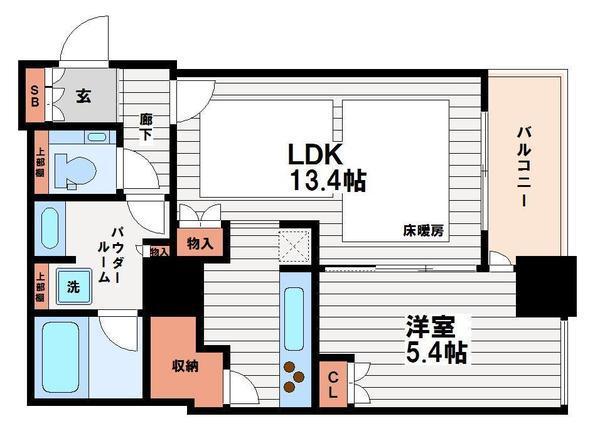 クラッシィタワー淀屋橋(1LDK/8階)の間取り写真