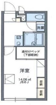 シティライフ保城II(1K/1階)の間取り写真