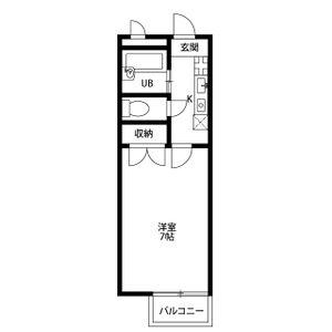 アムール21(1K/1階)の間取り写真