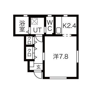 GRAND PARACE浪江 II(1K/1階)の間取り写真