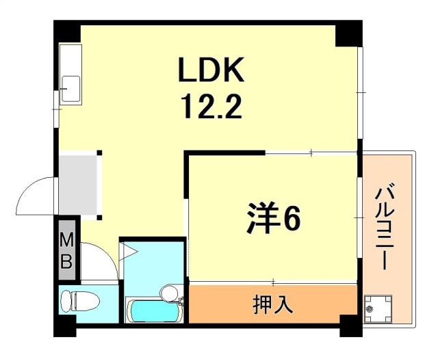 セオ・コート潤和(1LDK/8階)の間取り写真