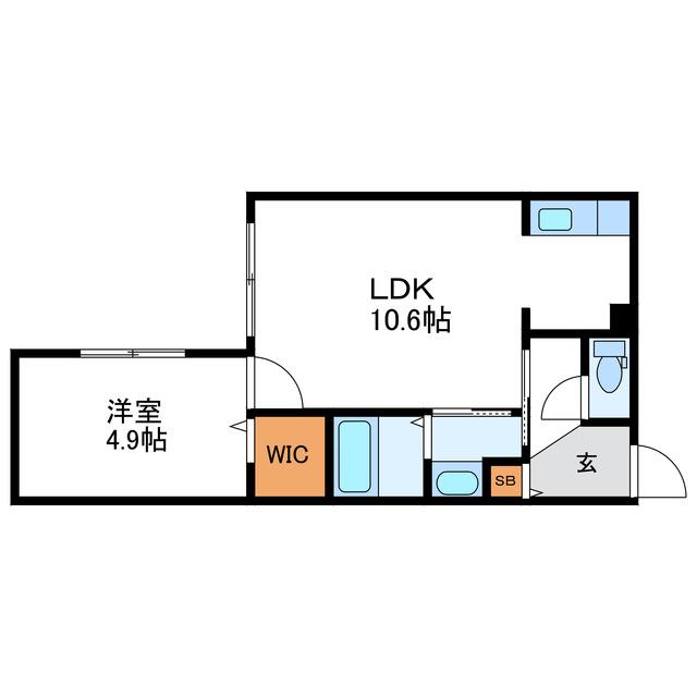 BBLOOM 14 ブルーム14(1LDK/1階)の間取り写真