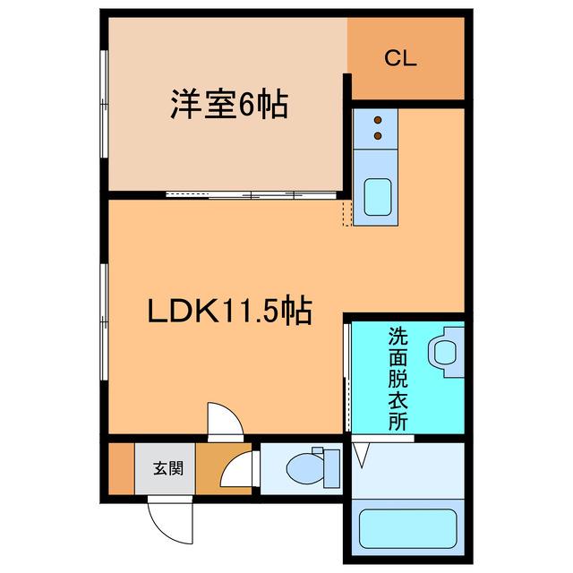 CIRCULOYUNI(1LDK/3階)の間取り写真