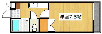 コスモ日建(1K/2階)の間取り写真