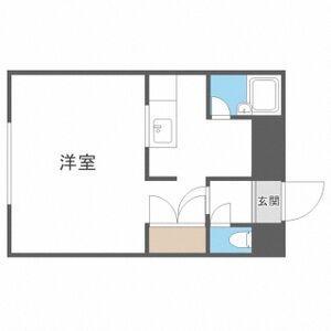 パンセ平岸(1K/3階)の間取り写真