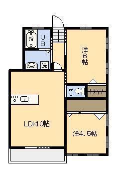 フォーチュンヴィラ(2LDK/1階)の間取り写真