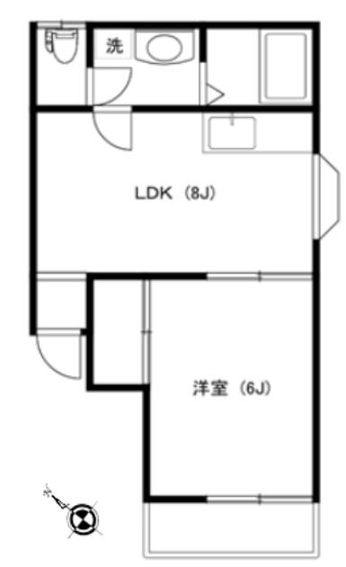 グレース和光(1LDK/2階)の間取り写真