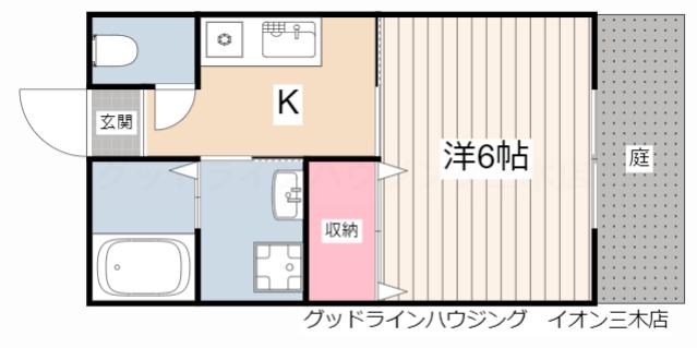クレール(1K/2階)の間取り写真