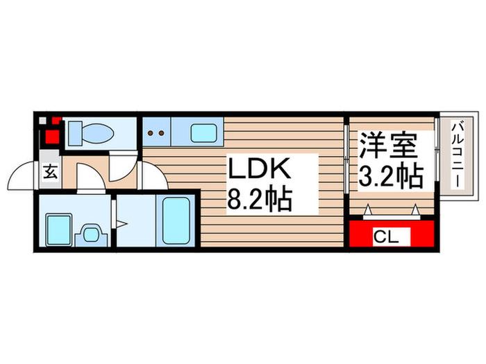 KH南流山(1LDK/1階)の間取り写真
