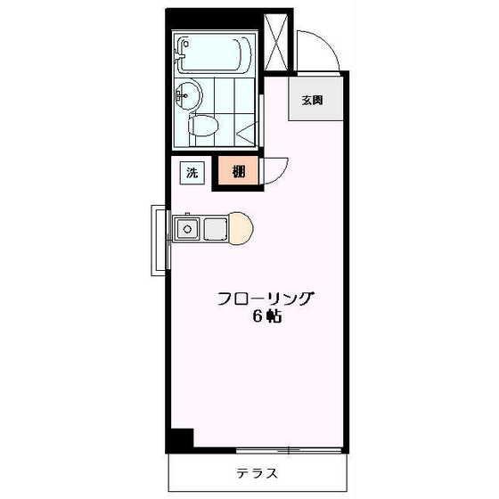 ベルフォーレ(ワンルーム/1階)の間取り写真