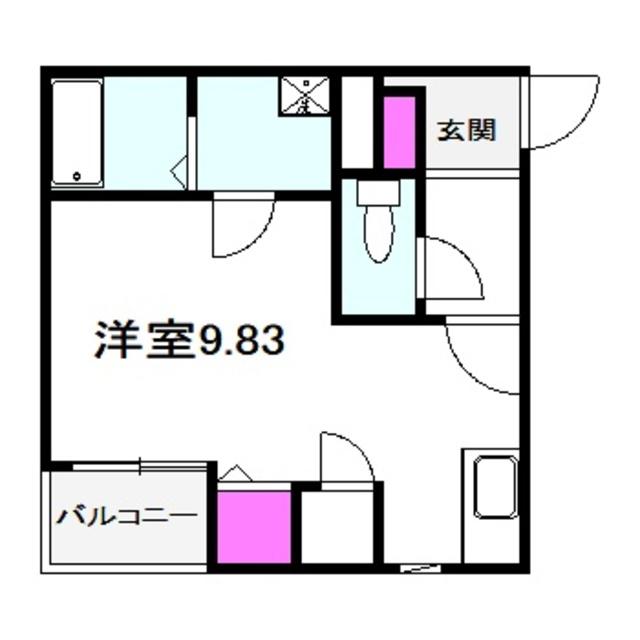 アート鶴見(ワンルーム/3階)の間取り写真