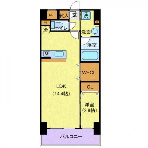 アプローズ(1LDK/3階)の間取り写真