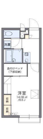 レオパレスおいし(1K/2階)の間取り写真
