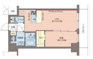 プレジオ宮崎台(1LDK/4階)の間取り写真