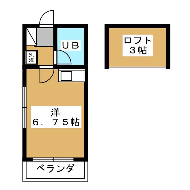 ホープフルハイム(ワンルーム/1階)の間取り写真